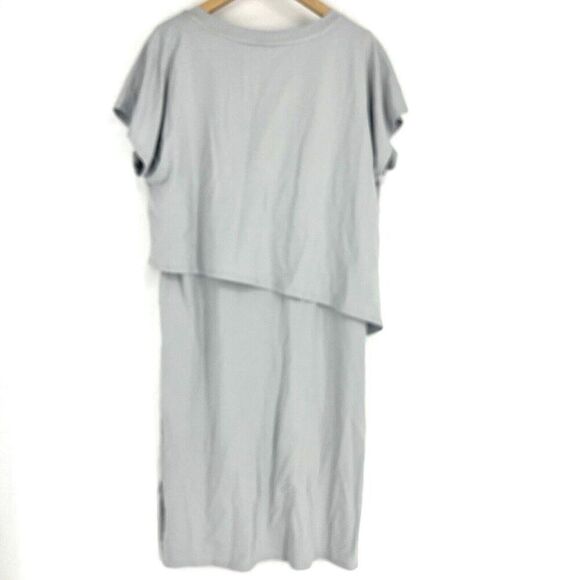 Soft Surroundings T Shirt Dress Size Large Petite Womens Gray Mykonos Layered - Picture 5 of 8